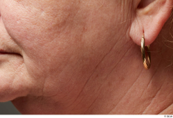 Cheek Ear Skin Woman Chubby Wrinkles Studio photo references